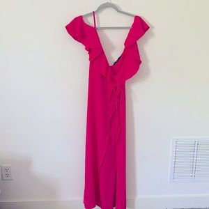 Zara Basic Long Fuchsia Jumpsuit